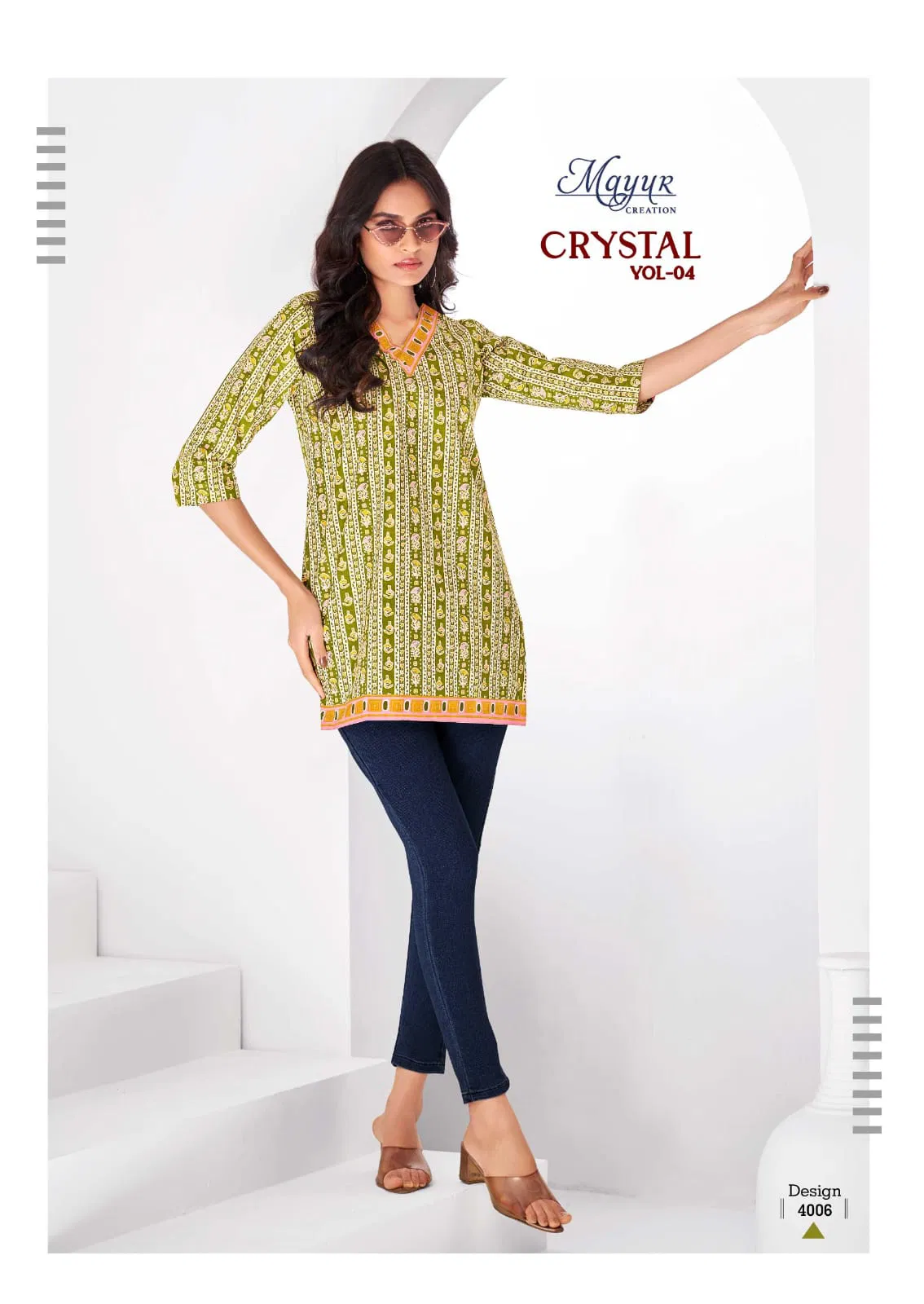 Crystal Vol 4 By Mayur Poplin Cotton Printed Ladies Top Orders In India